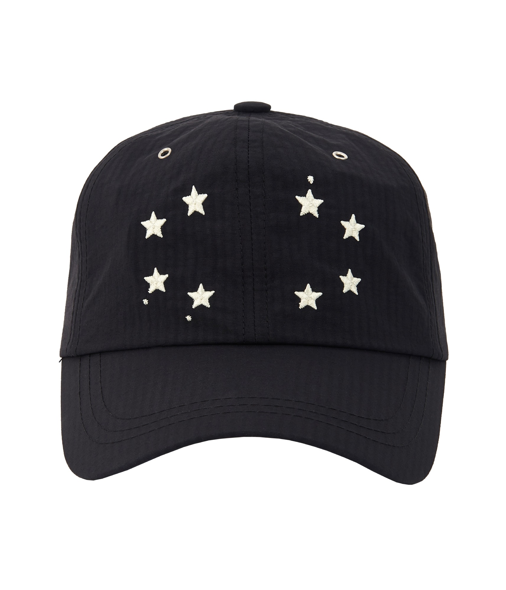 STAR EMBROIDERED BALL CAP (BLACK)