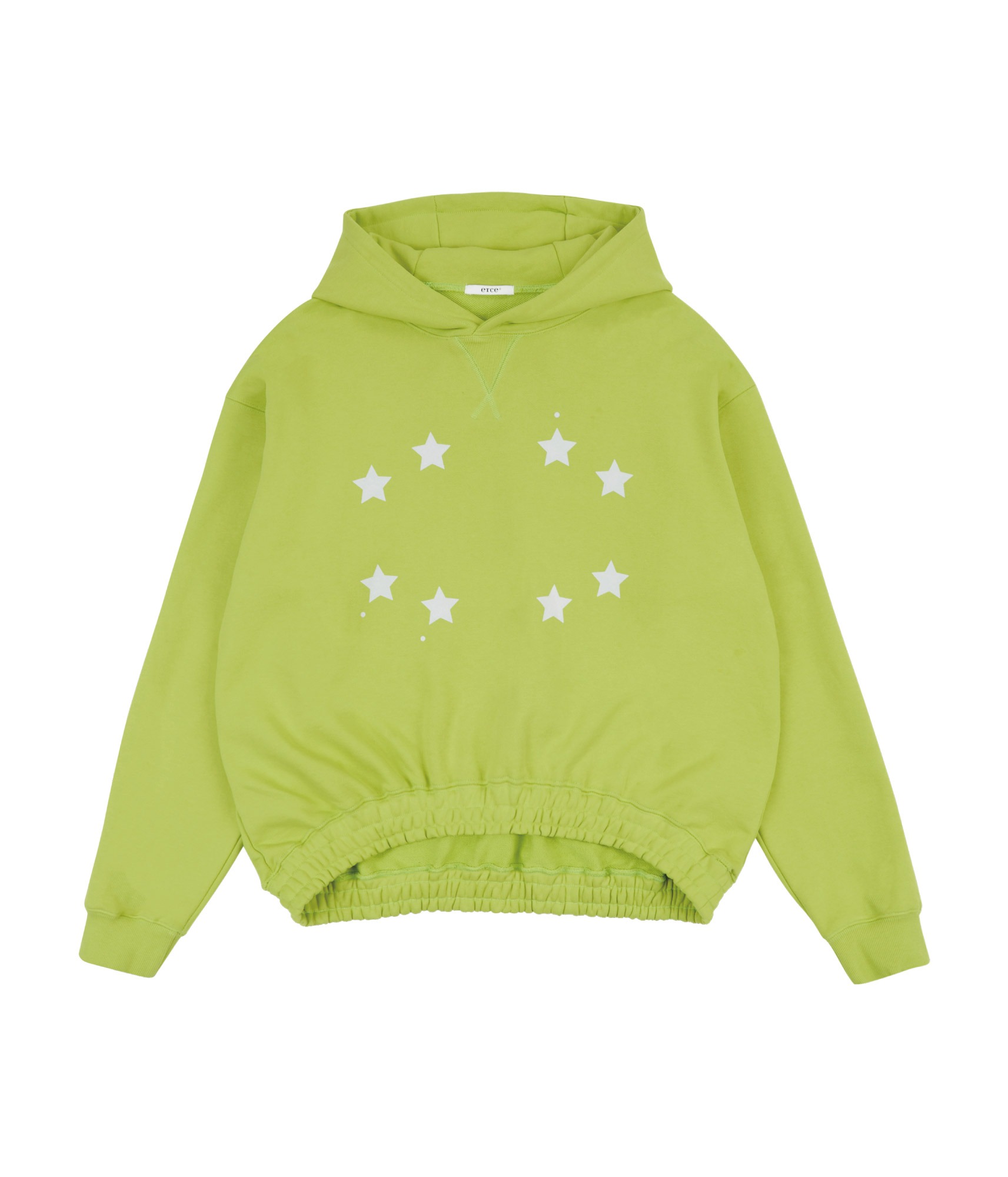 STAR PRINT ARCH HOODIE (LIME YELLOW)